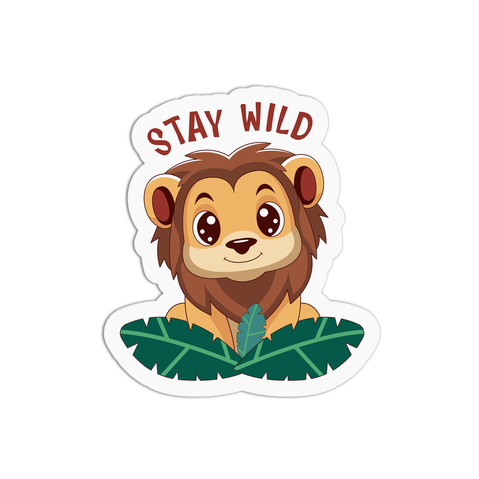 Lion Wildlife Textured Stickers