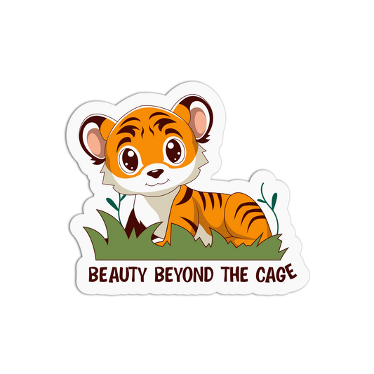 Tiger Wildlife Textured Stickers