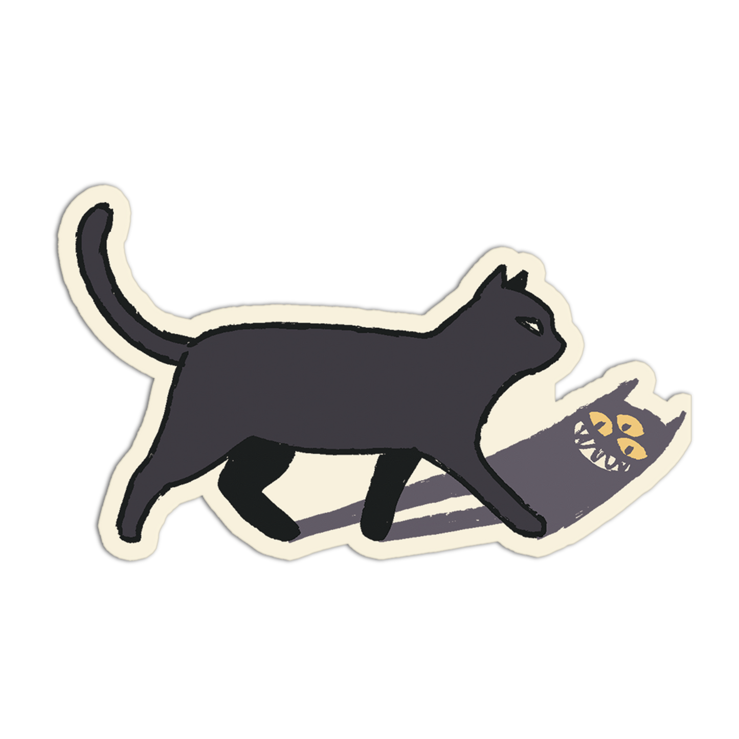 Pentagram Ritual Witch Cat Sticker
