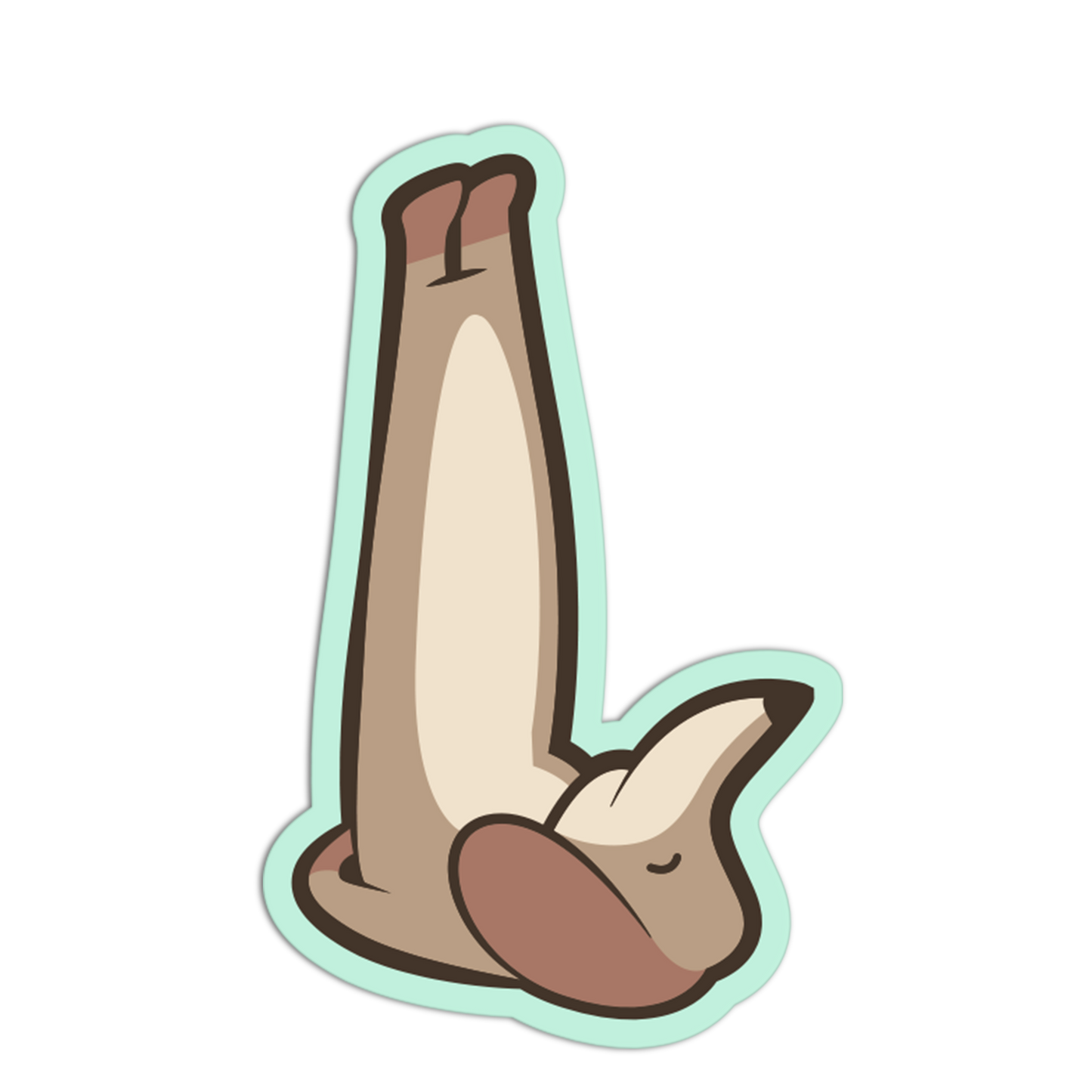 Candle Pose - Yoga Dachshund Sticker - The Stkr Store